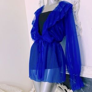 Sheer Blue Jacket Kimono